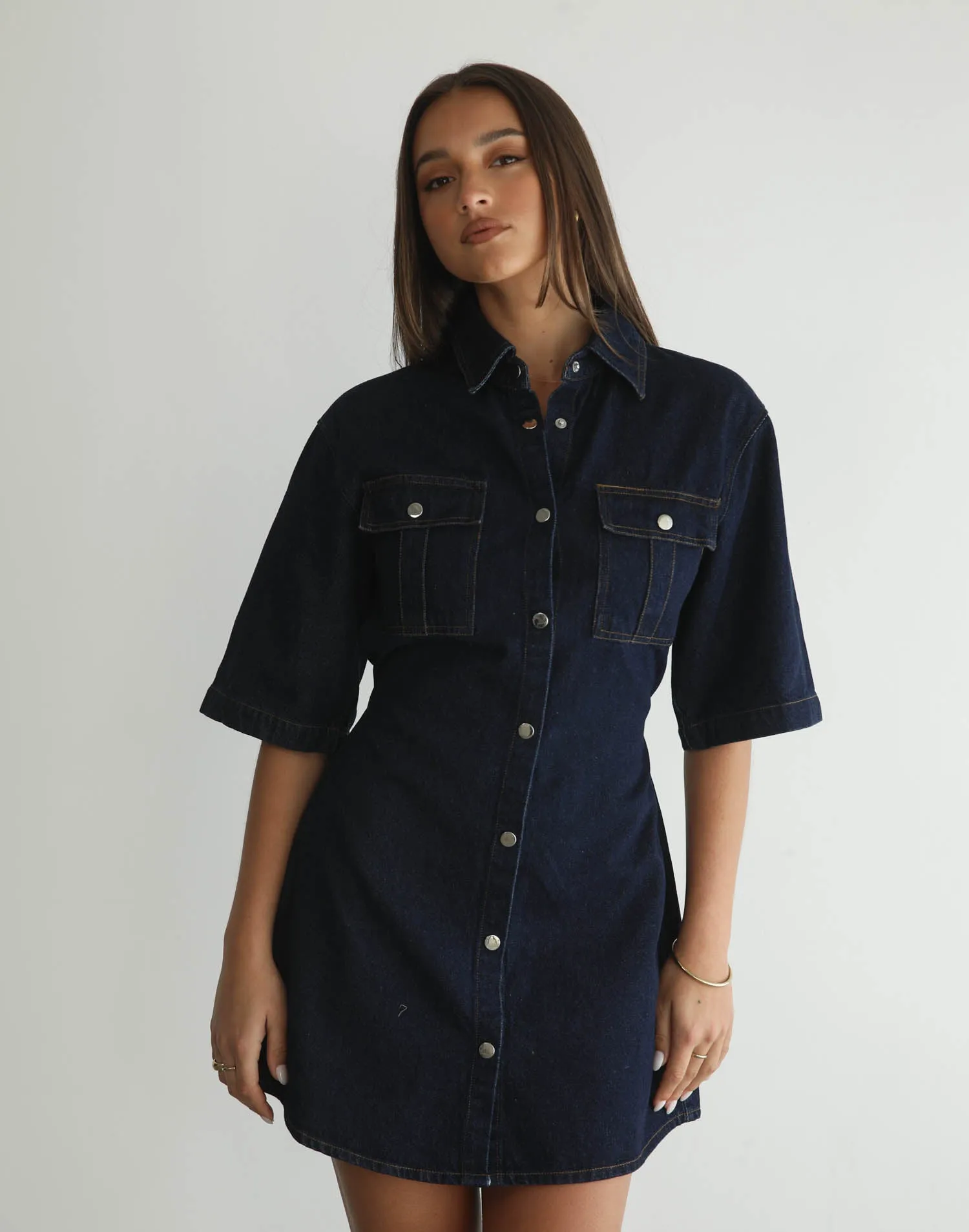 Hadid Mini Dress (Dark Denim)