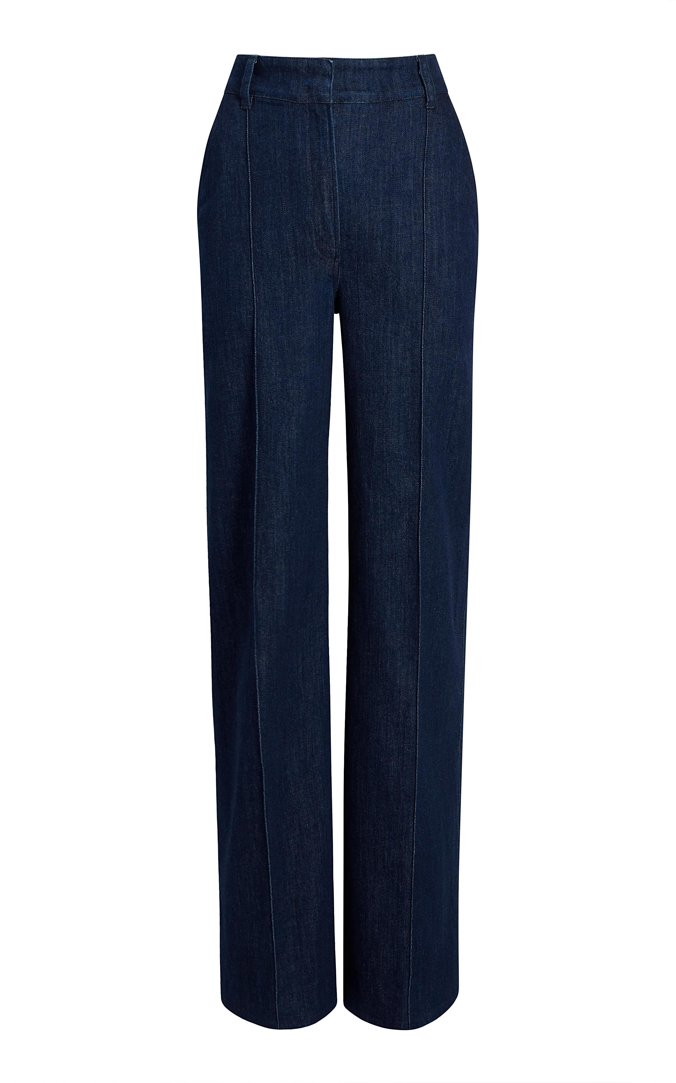 High Waisted Denim Trouser