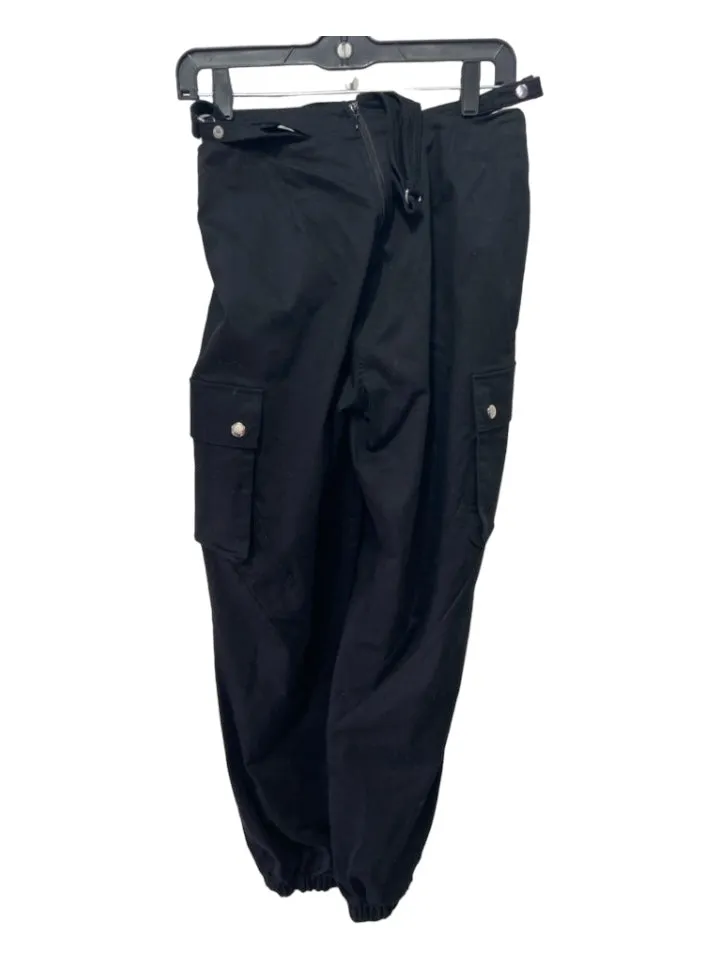 I.AM.GIA Size S Black Cotton Cargo Paneled Hip Cut Out Jogger Pants