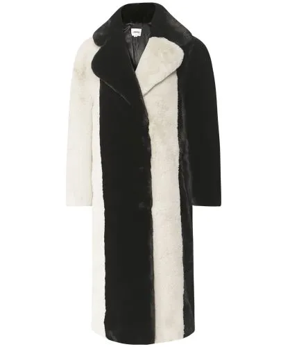 Jakke Katie Stripe Faux Fur Coat | Jules B