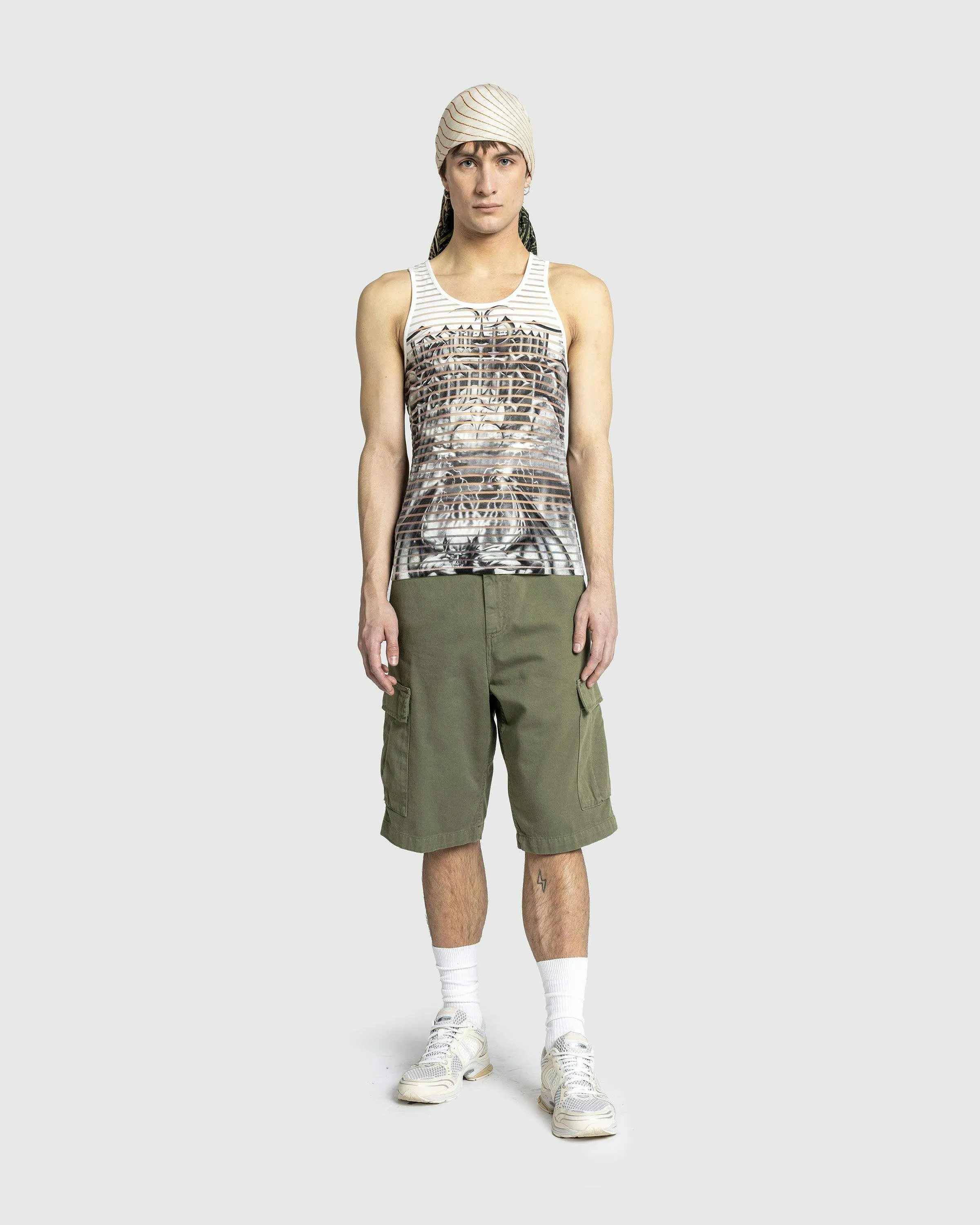 Jean Paul Gaultier – Jersey Tank Top Printed Diablo White/Black | Highsnobiety Shop