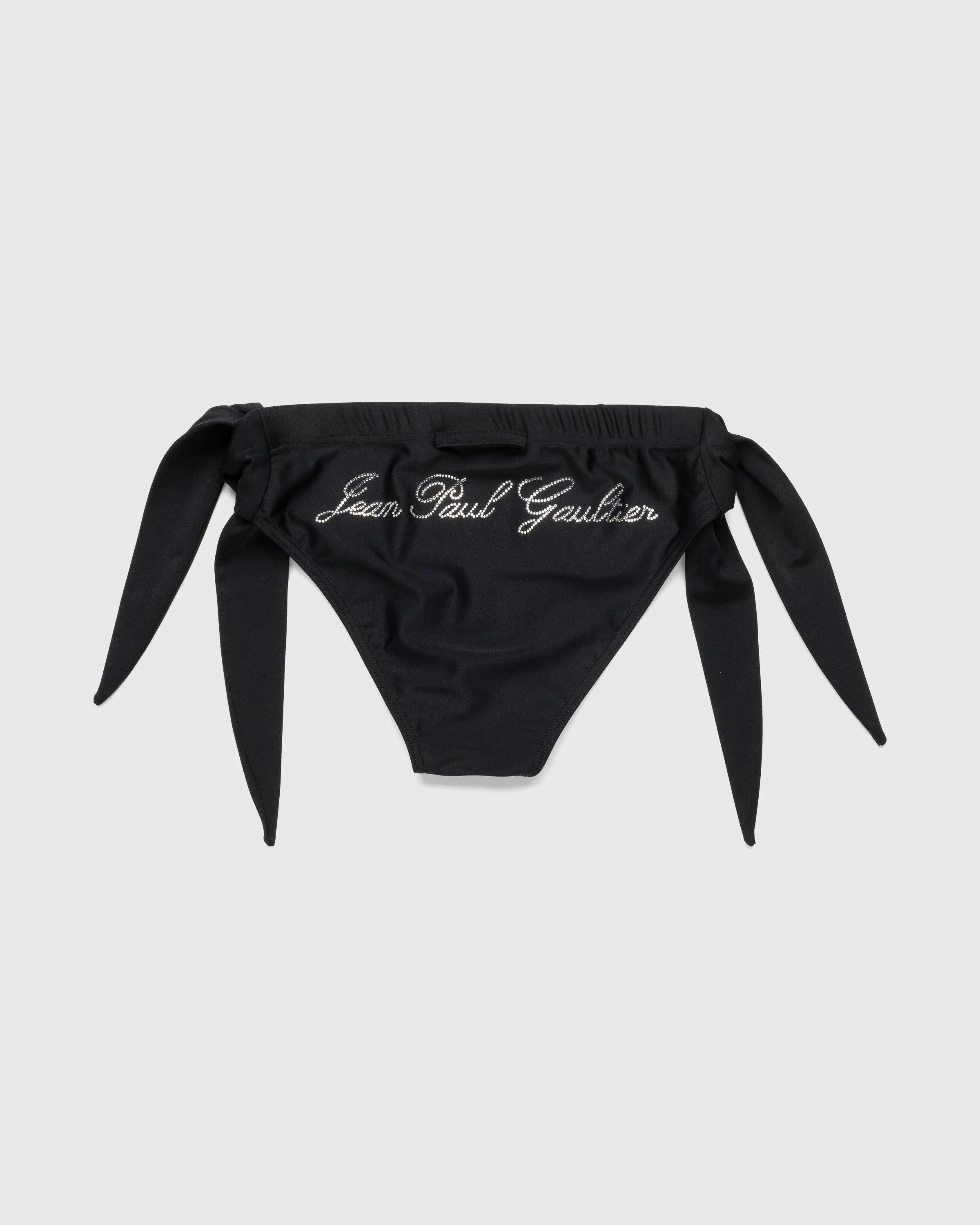 Jean Paul Gaultier – Rhinestone Logo Bikini Bottom Black | Highsnobiety Shop