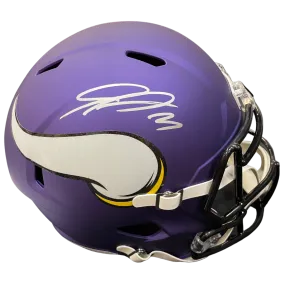 Jordan Addison Autographed Minnesota Vikings Full-Size Speed Replica Helmet