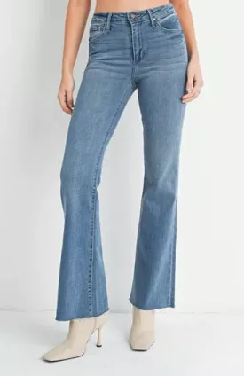 Just Black Denim HR Scissor Cut Flare Jeans