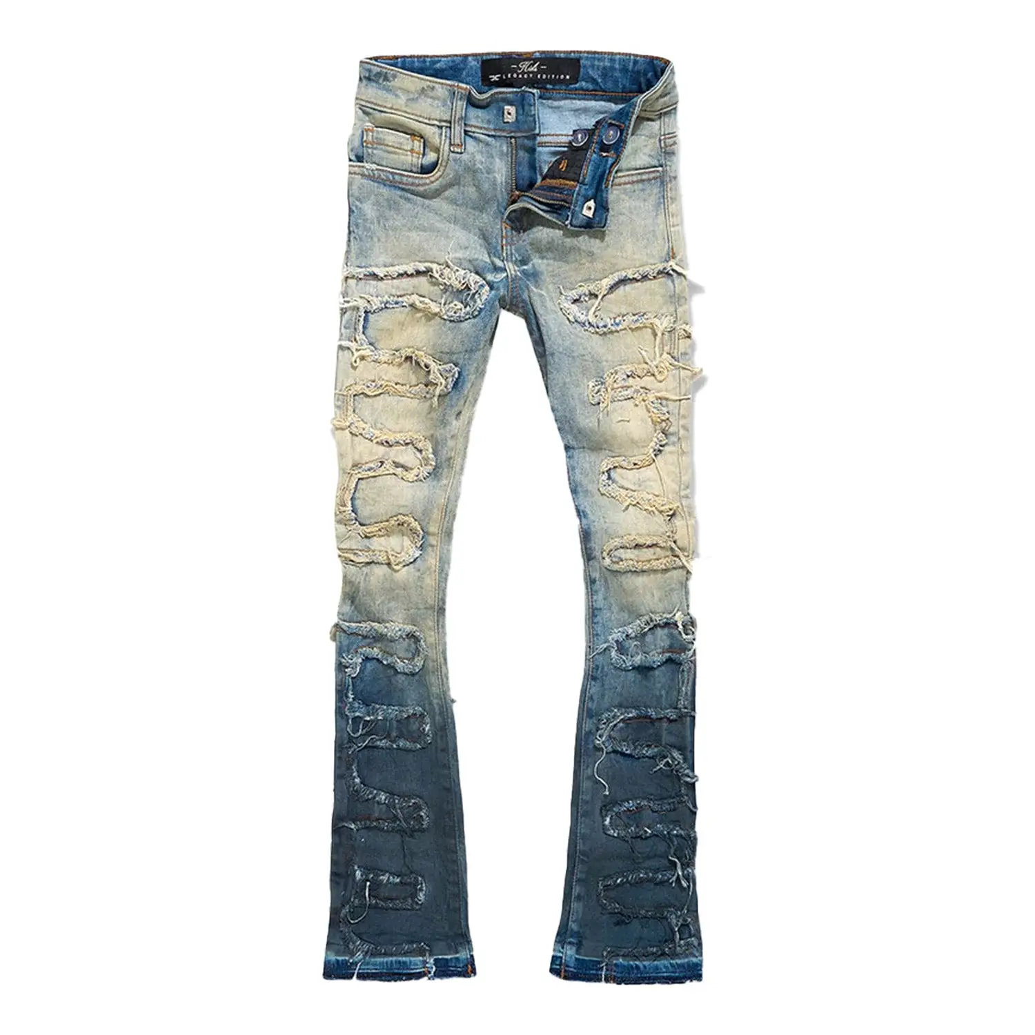 Kid's Stacked Python Skinny Denim Pant