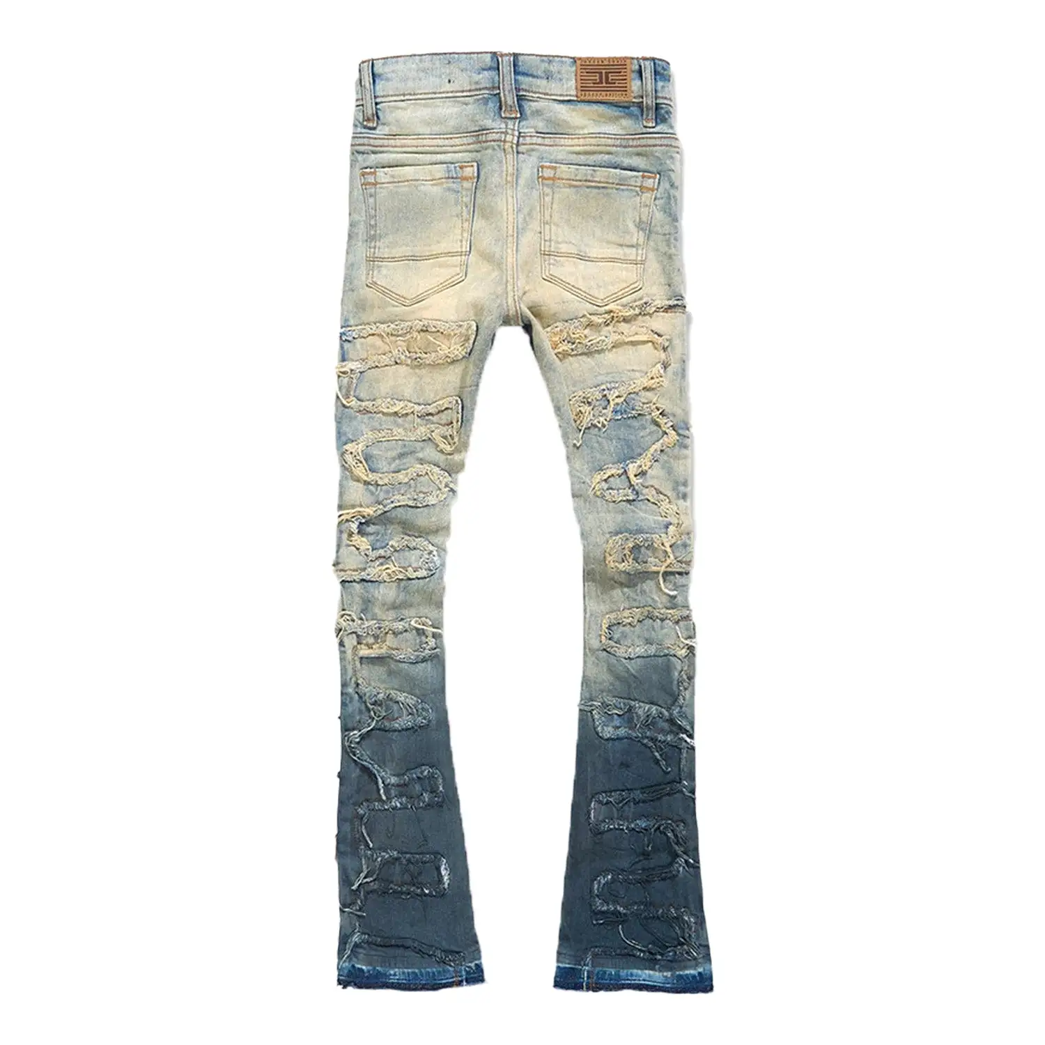 Kid's Stacked Python Skinny Denim Pant