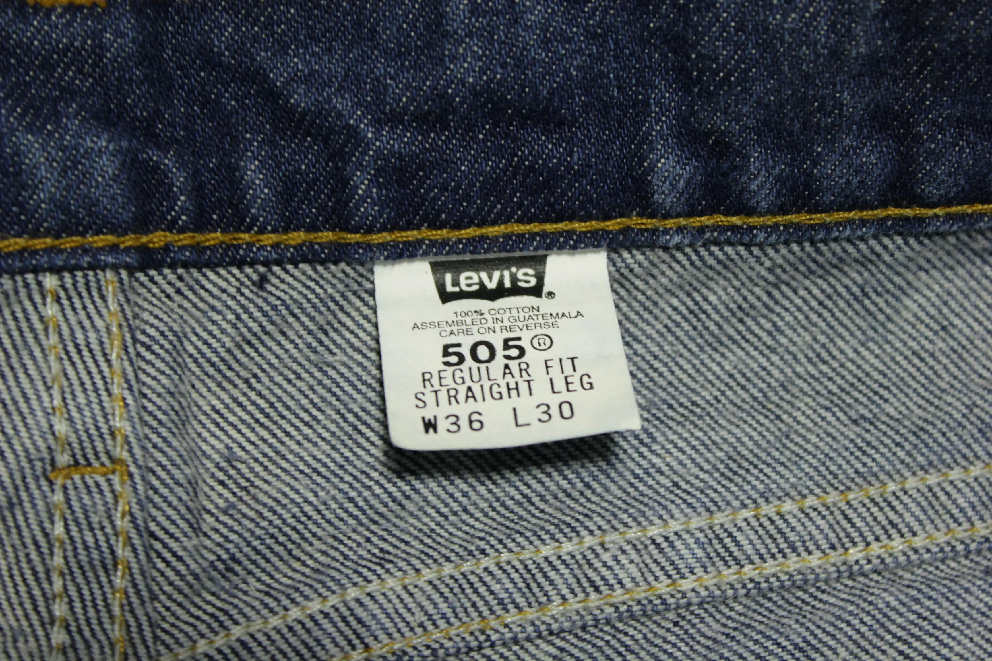 Levis 550 505 Vintage 90's Denim Grunge Punk Jeans Dark Wash NWOT (MISPRINT)