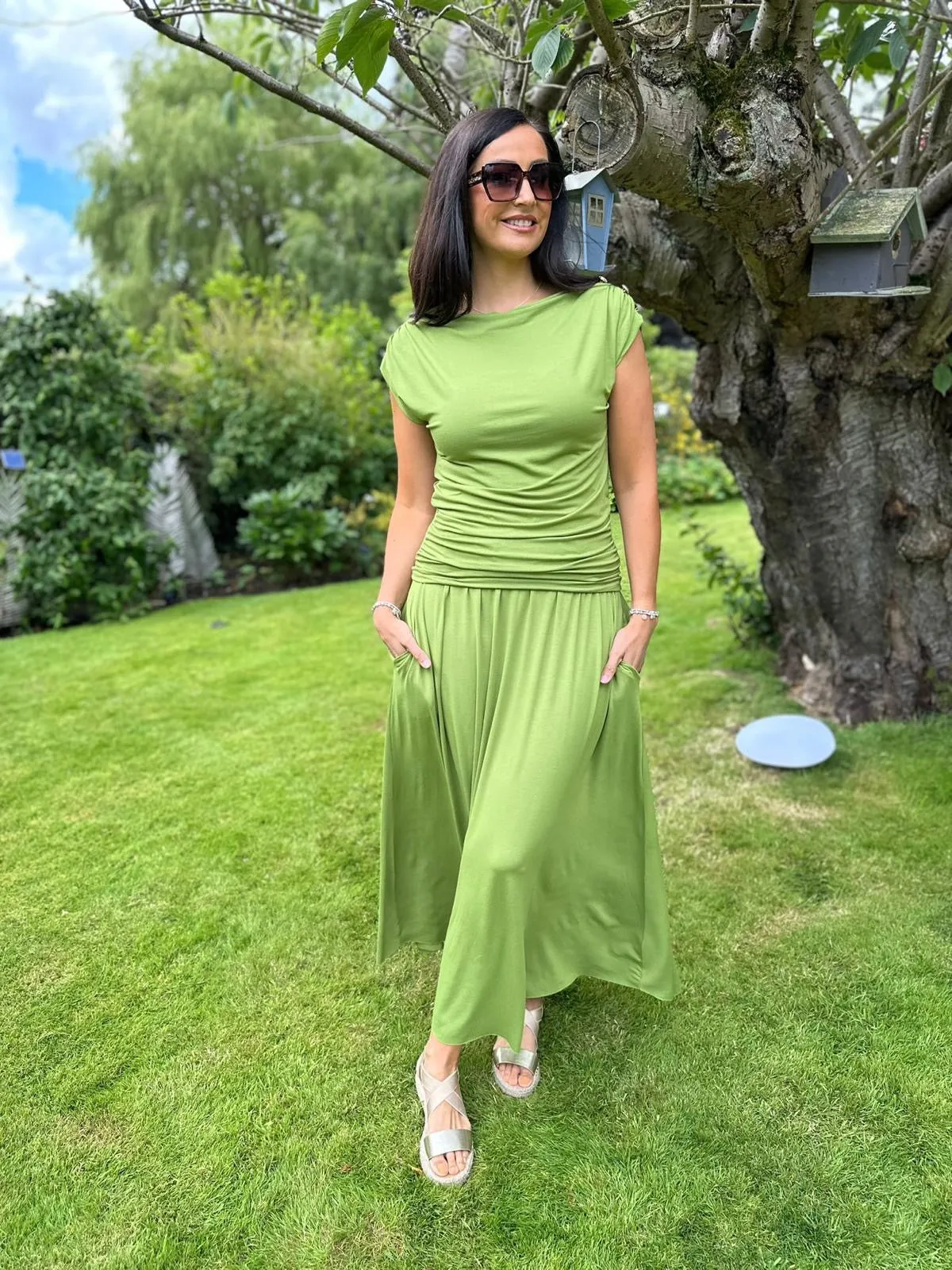 Lime Maxi Skirt Tammy