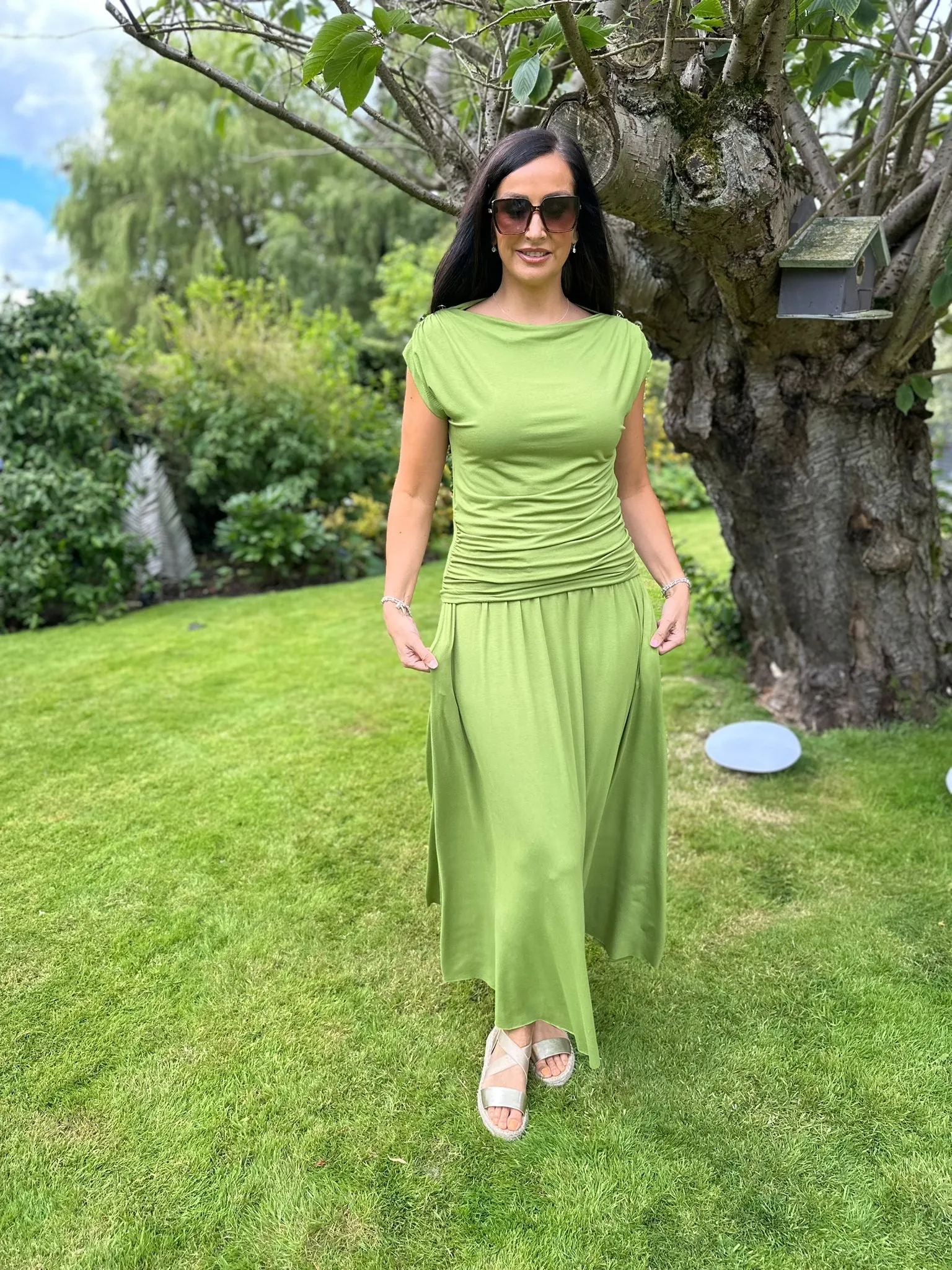 Lime Maxi Skirt Tammy