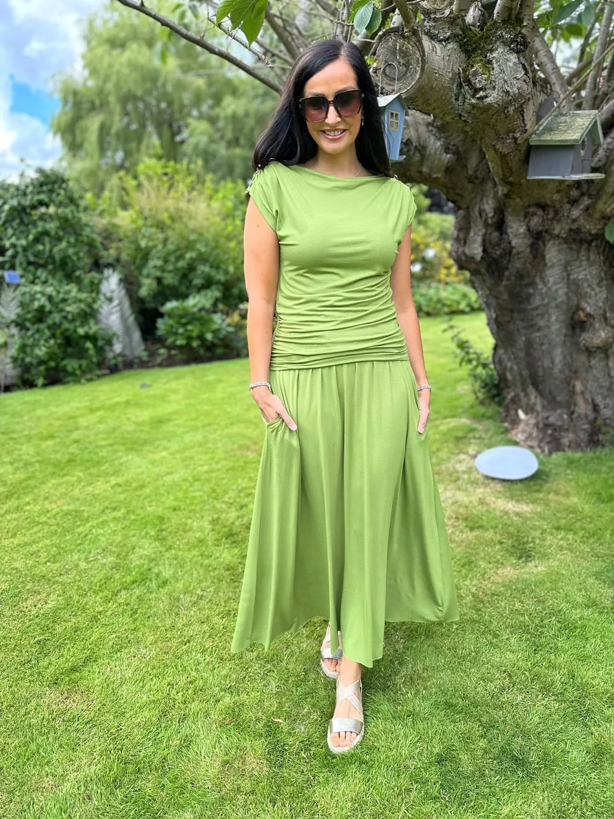 Lime Maxi Skirt Tammy