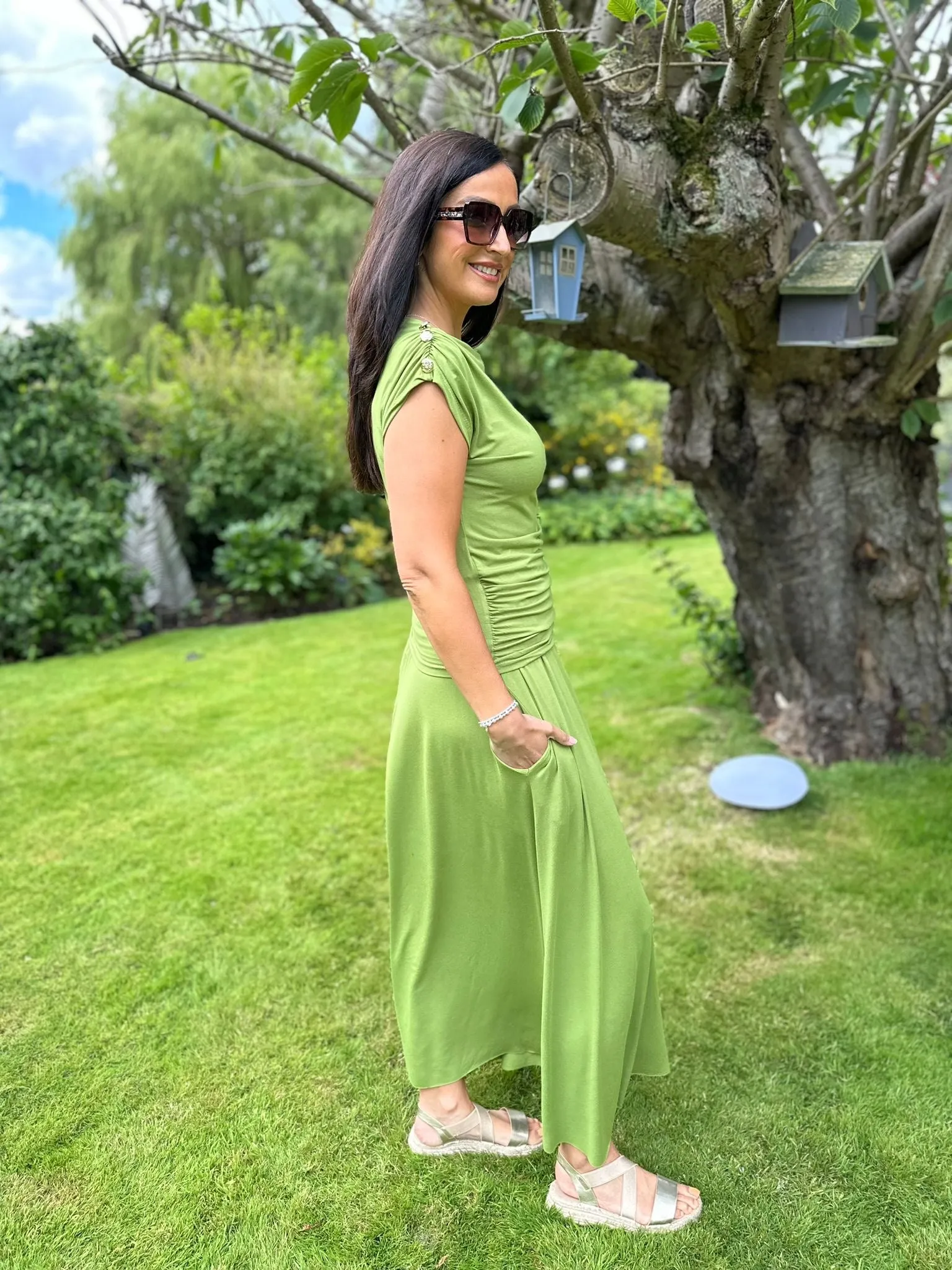 Lime Maxi Skirt Tammy