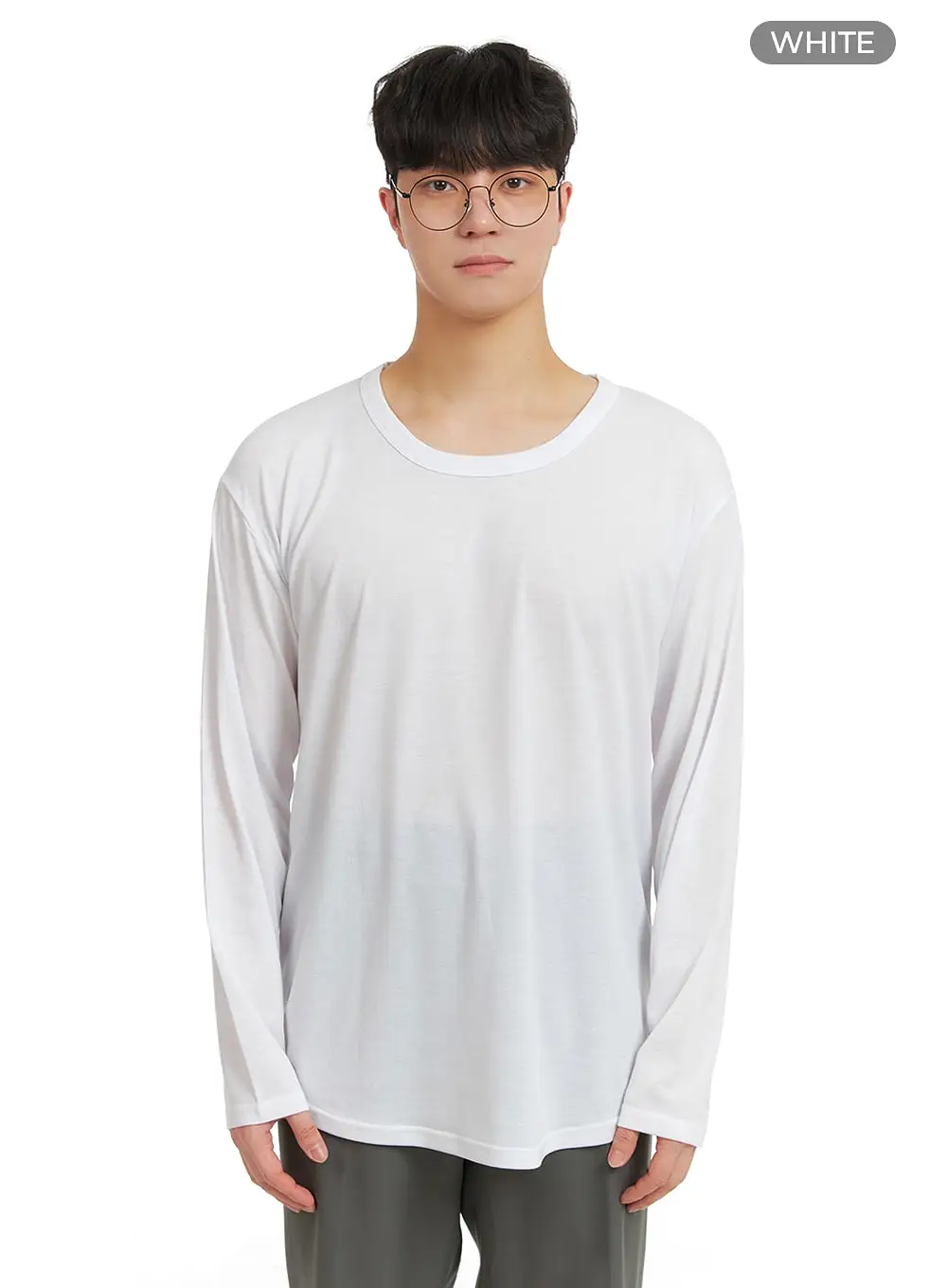 Men's Basic Round Neck Long Sleeve IA402