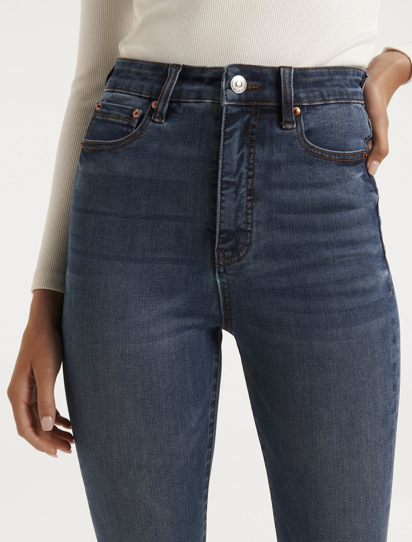 Mila Cropped High-Rise Skinny Jeans