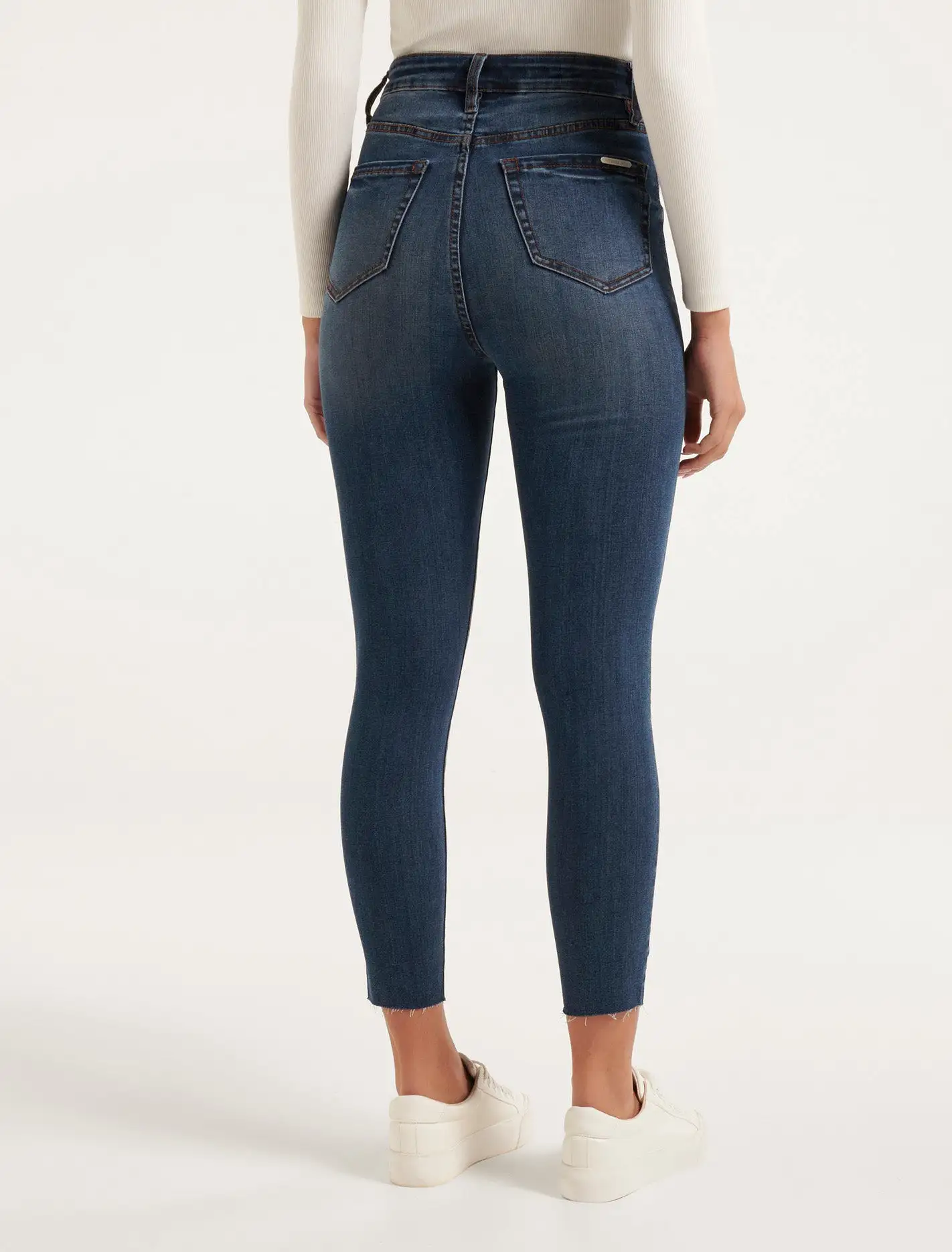 Mila Cropped High-Rise Skinny Jeans