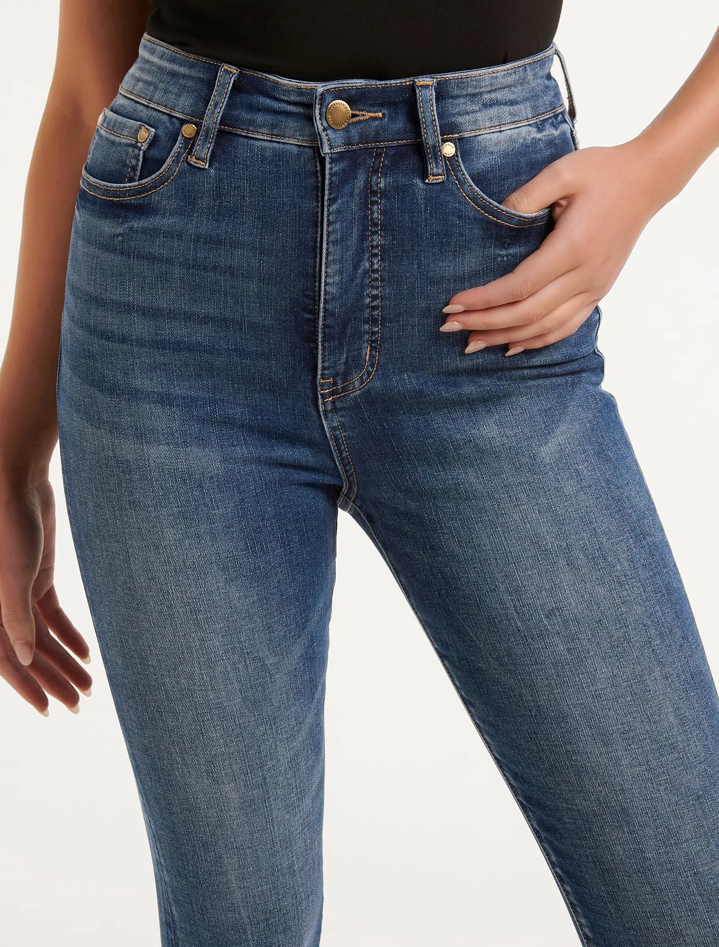 Mila Cropped High-Rise Skinny Jeans