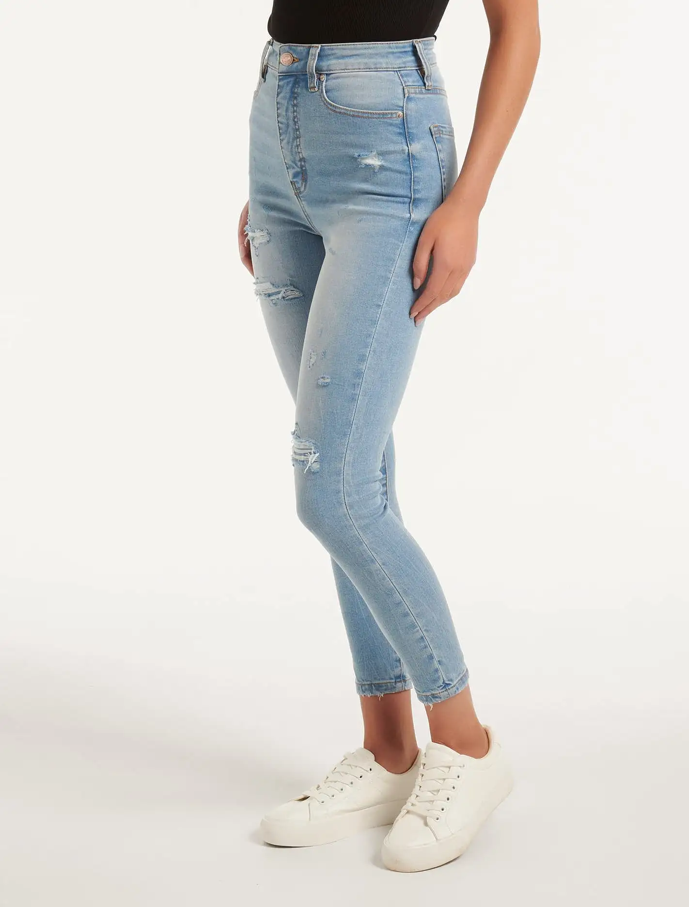 Mila Cropped High-Rise Skinny Jeans