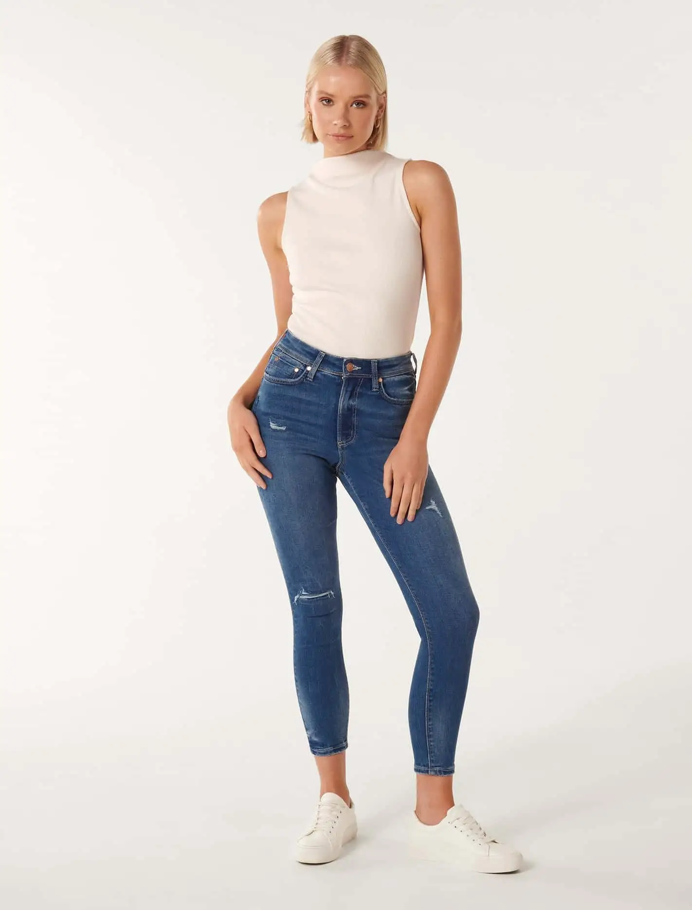 Nala Mid-Rise Ankle Skinny Jeans