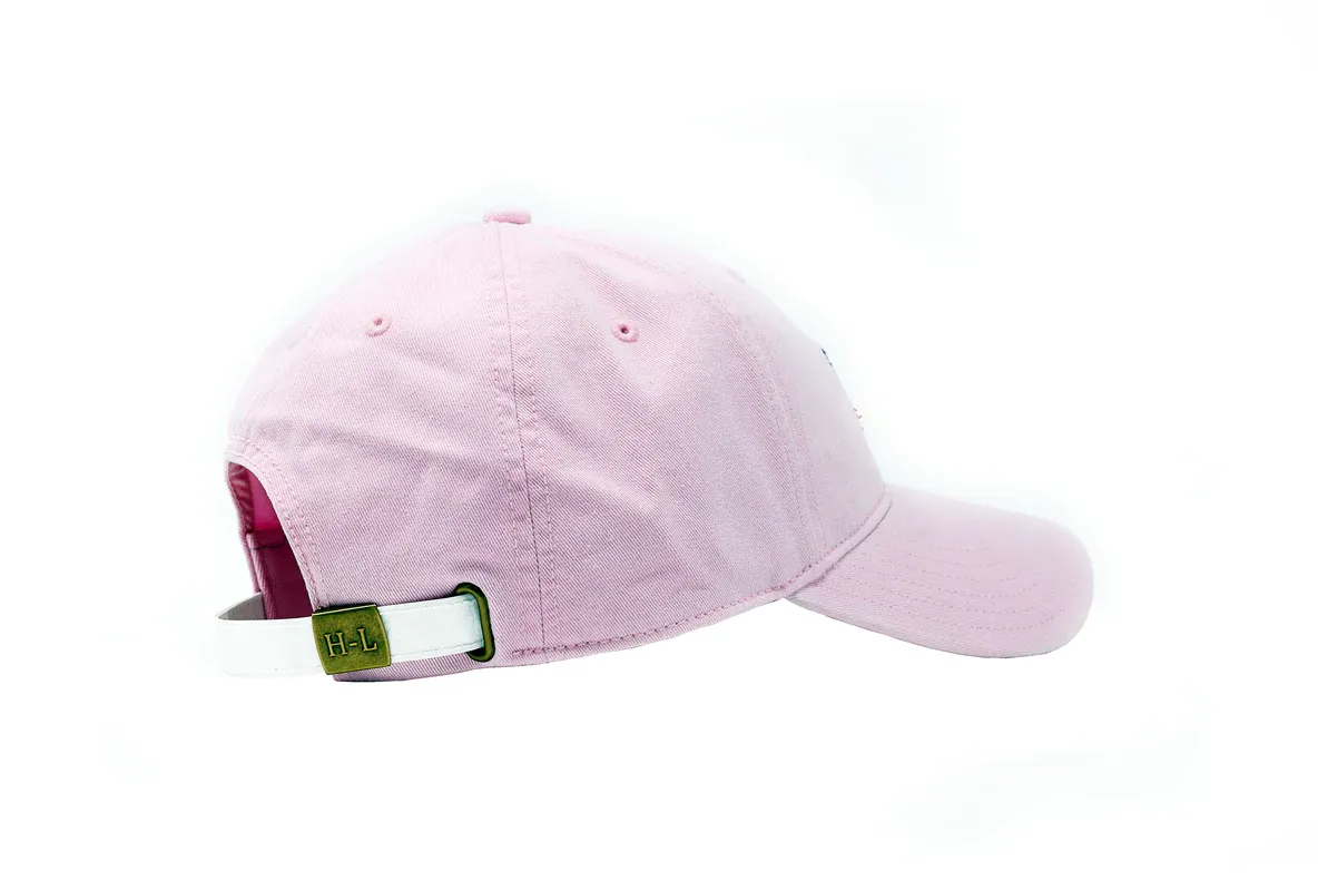 Needlepoint American Flag Hat - Pink