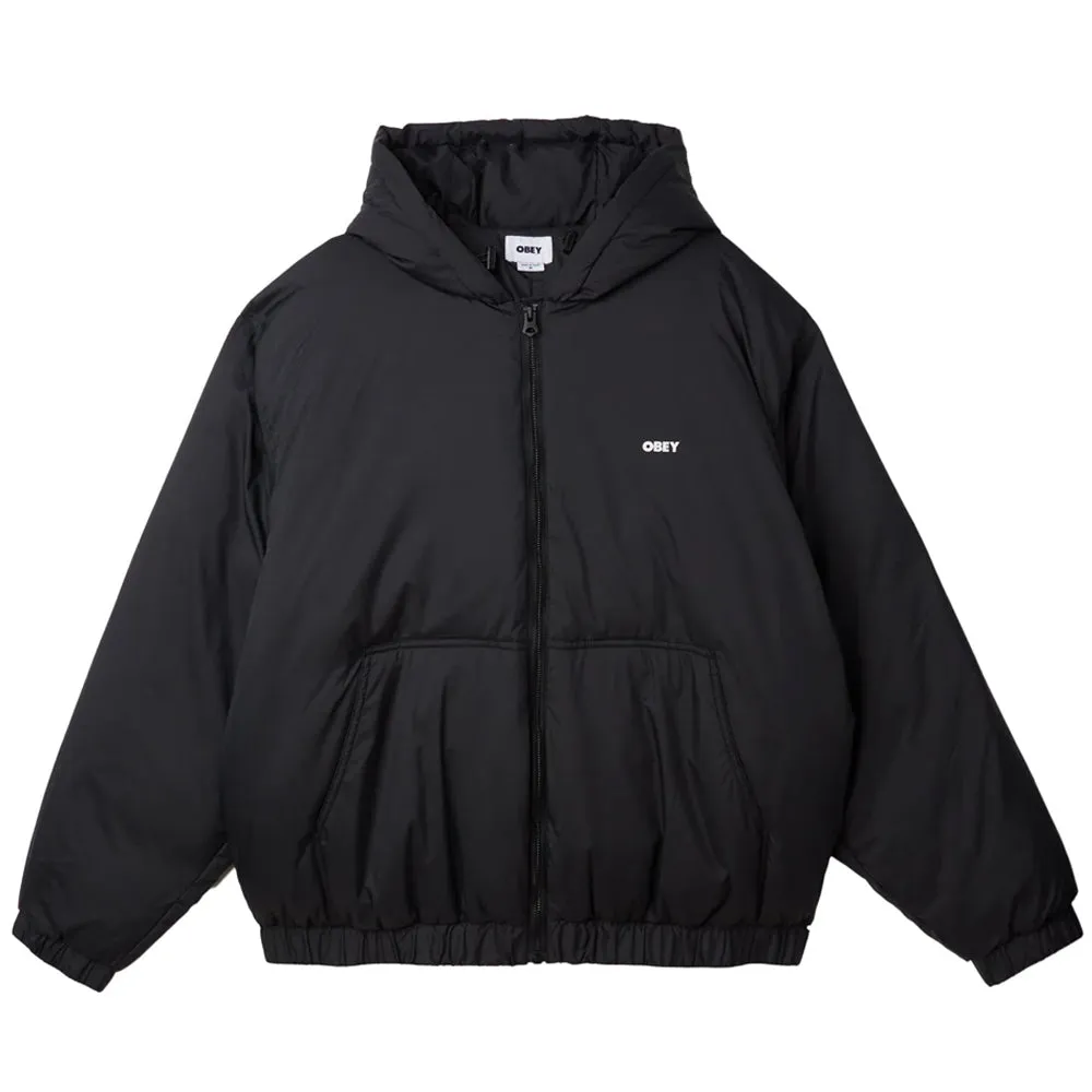 OBEY RETREAT HOODED JACKET // BLACK