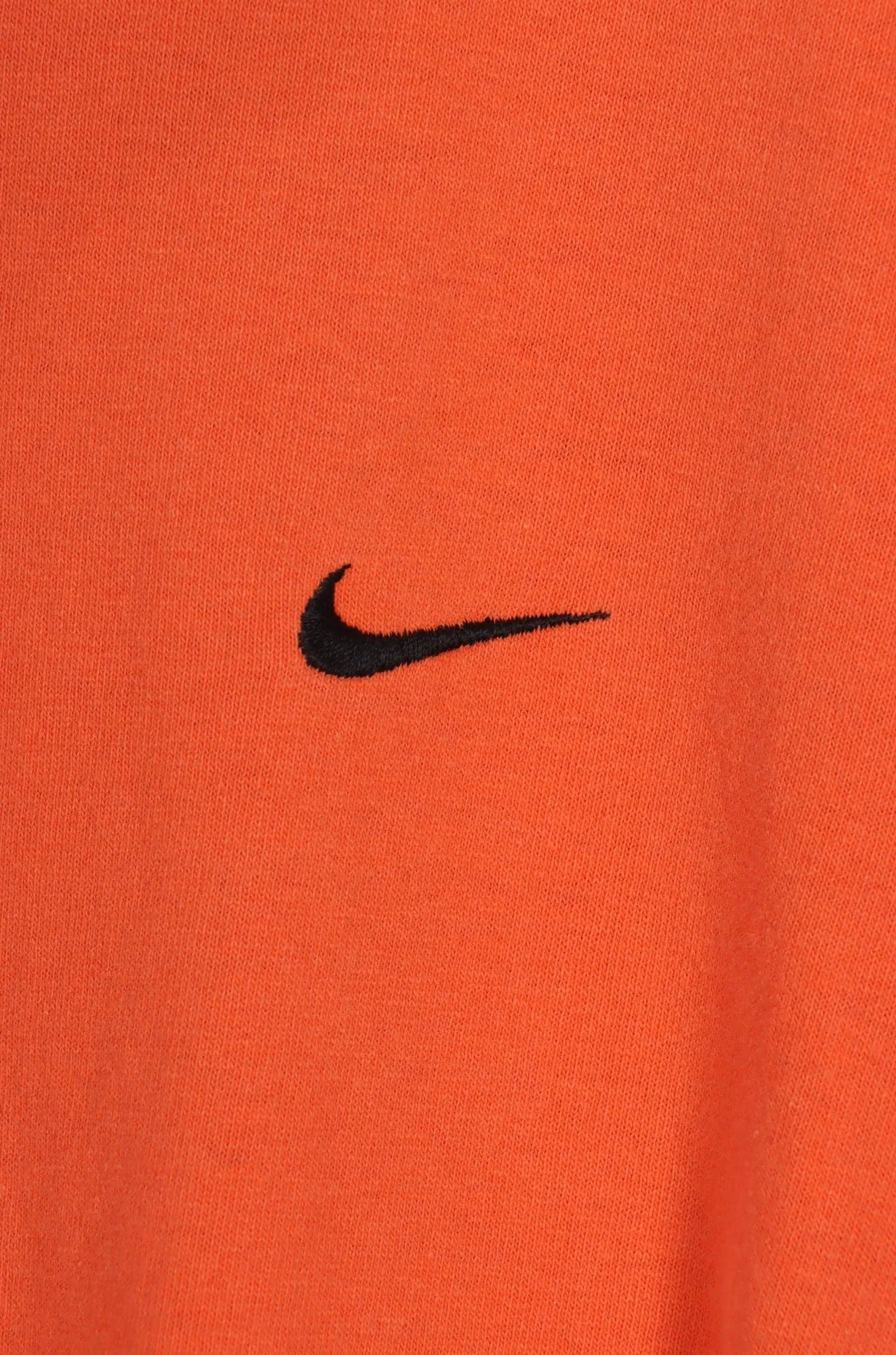 Orange NIKE Black Embroidered Swoosh Classic Tee (XXL)