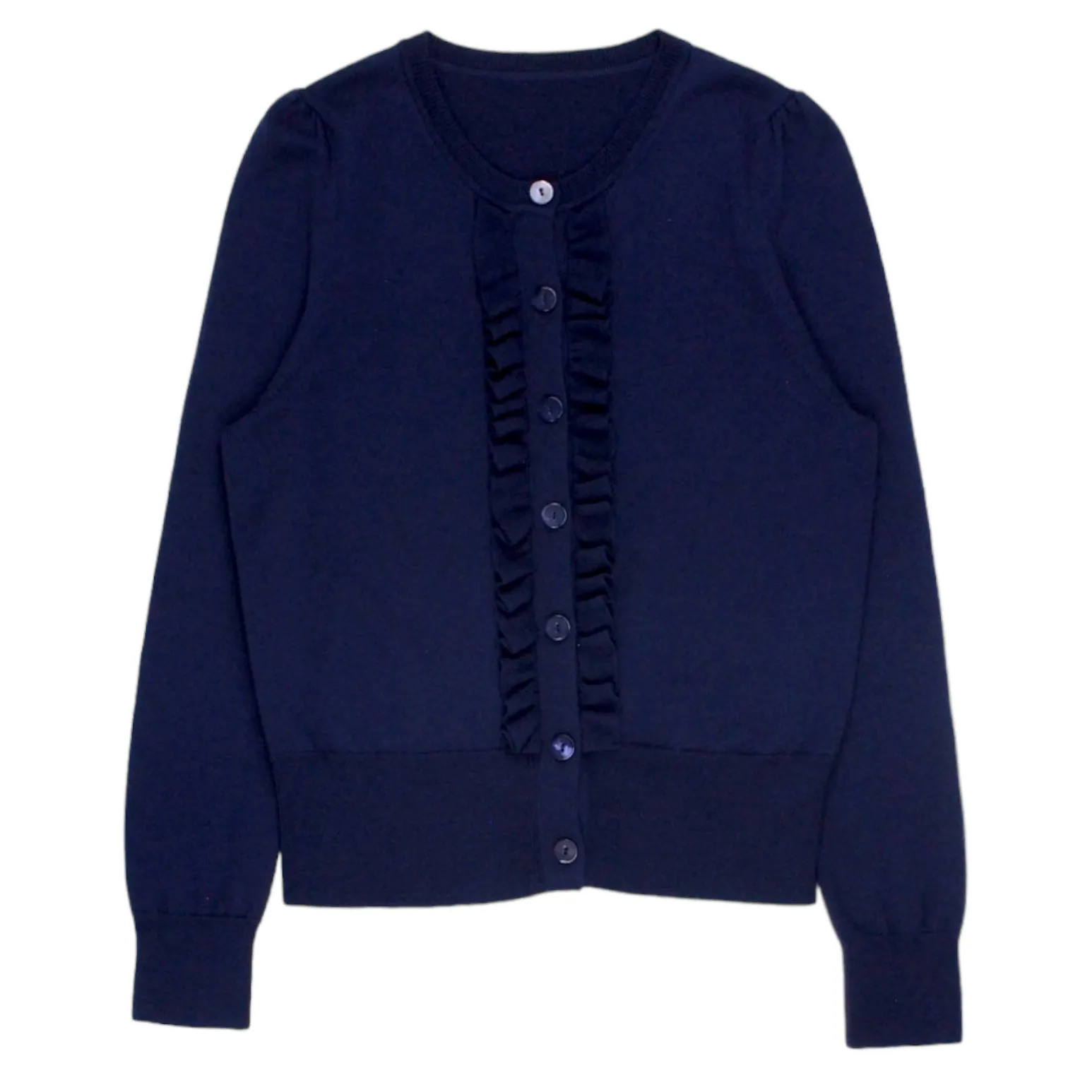 Orla Kiely Navy Ruffle Cardigan