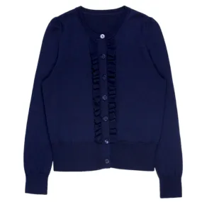 Orla Kiely Navy Ruffle Cardigan