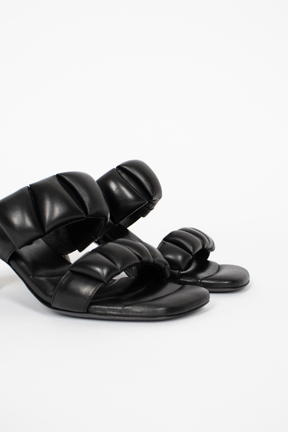 Padded Healed Sandals Black