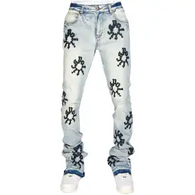 PLTKS Wreath Blue Stacked Jeans