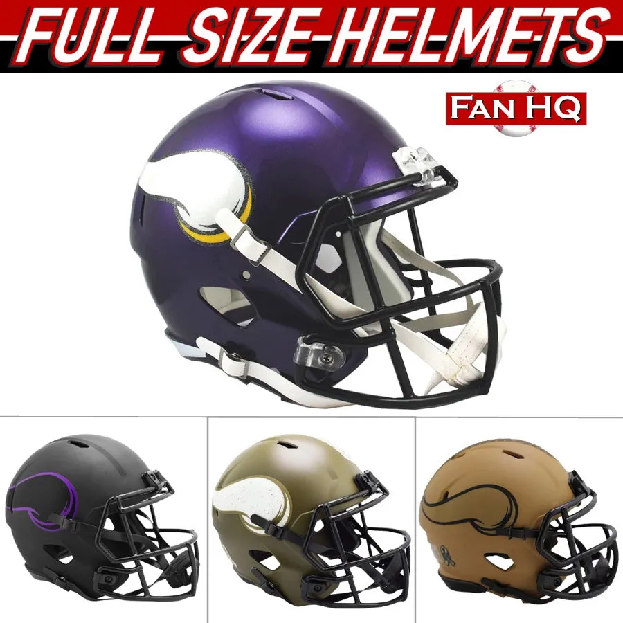 PRE-ORDER: C.J. Ham Autographed Minnesota Vikings Full-Size Helmet (Choose From List)