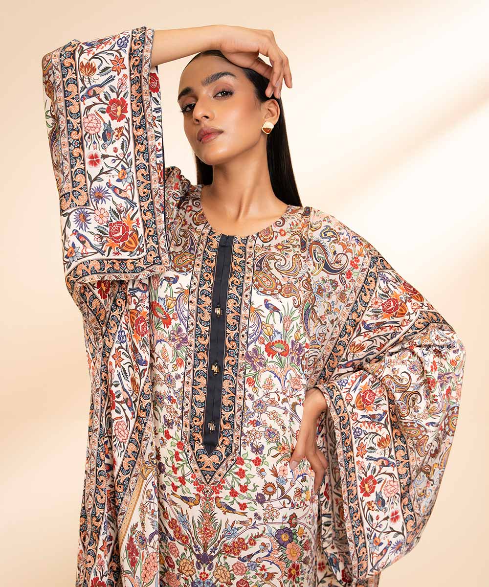 Printed Silk Kaftan