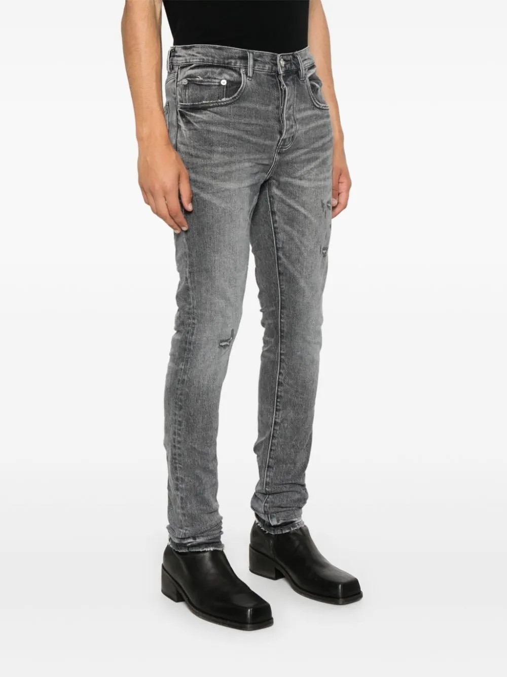 Purple Brand jean skinny à effet usé gris