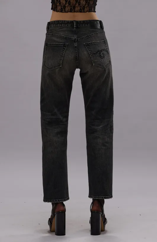 R13 Romeo Jean- Kennet Black Stretch