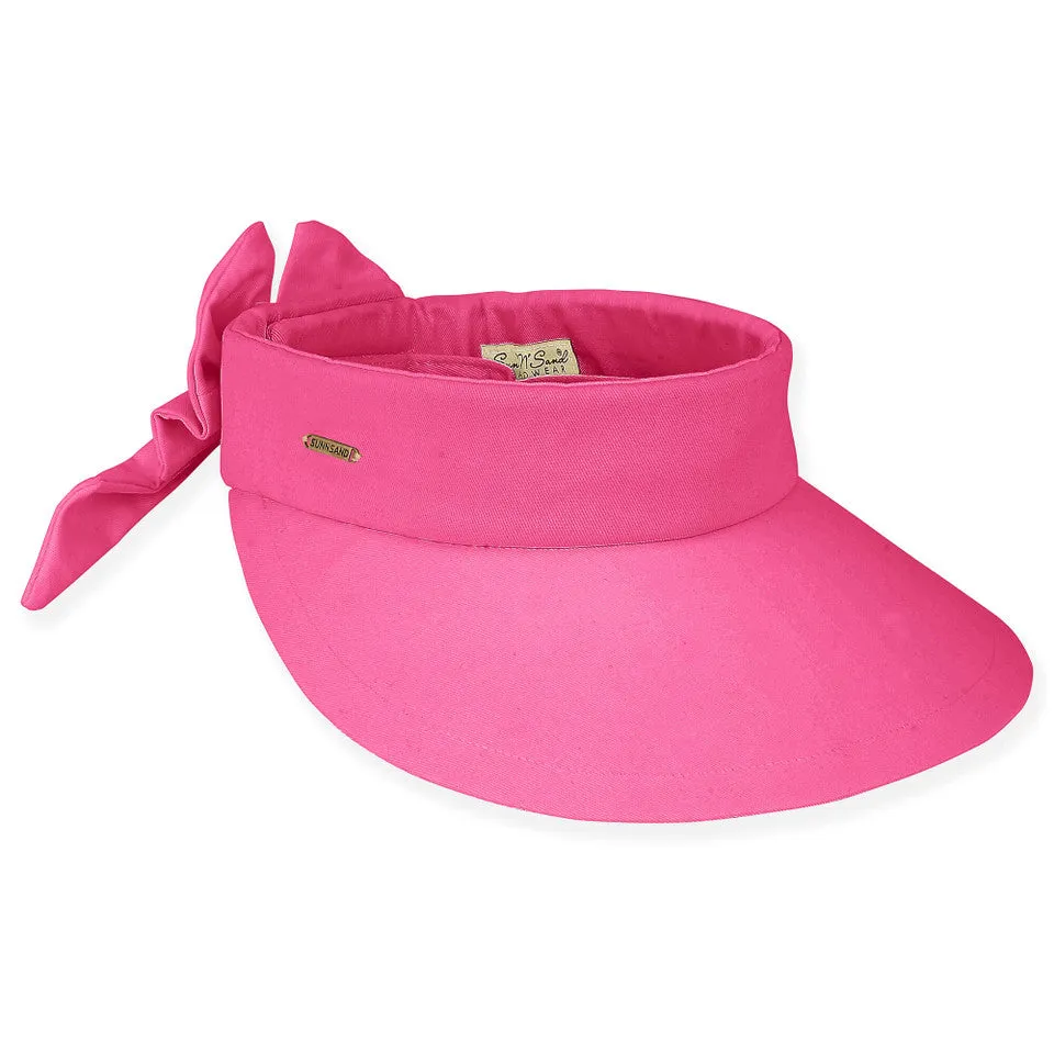 Rainbow Cotton Sun Visor in Pink