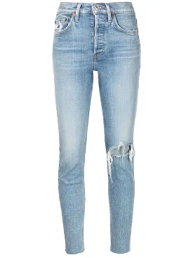 RE/DONE distressed skinny-cut jeans