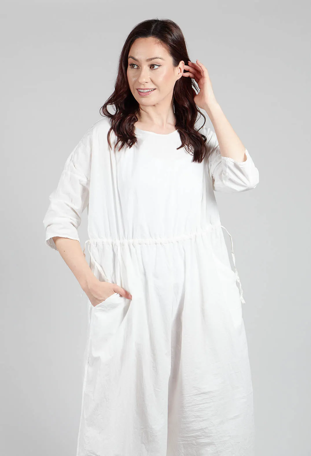 Round Neck Jumpsuit TC in Milk