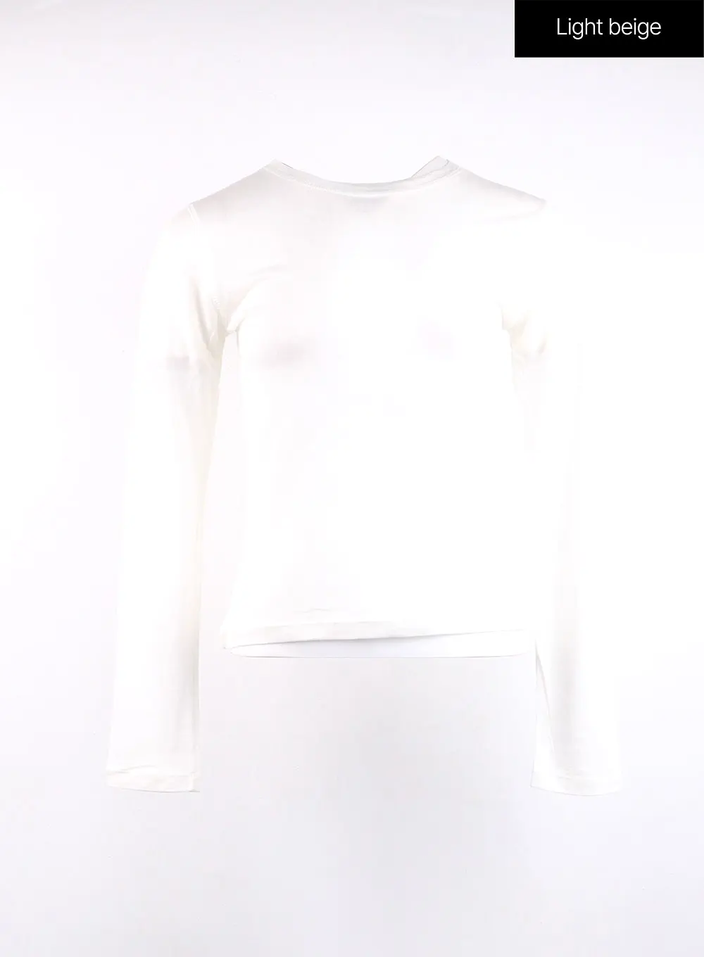 Round Neck Solid Long Sleeve Top CJ419