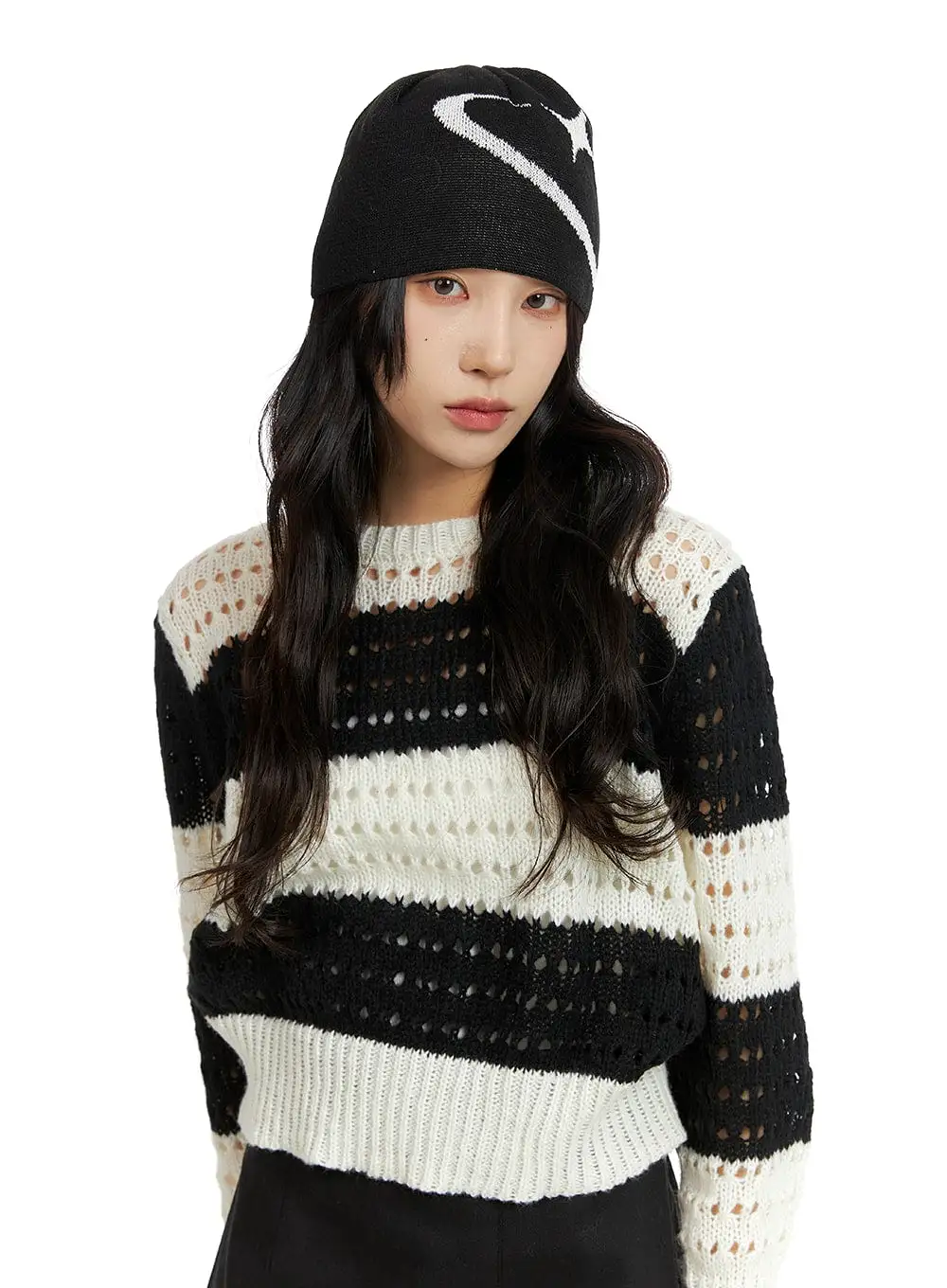 Round Neck Stripe Sweater CF415