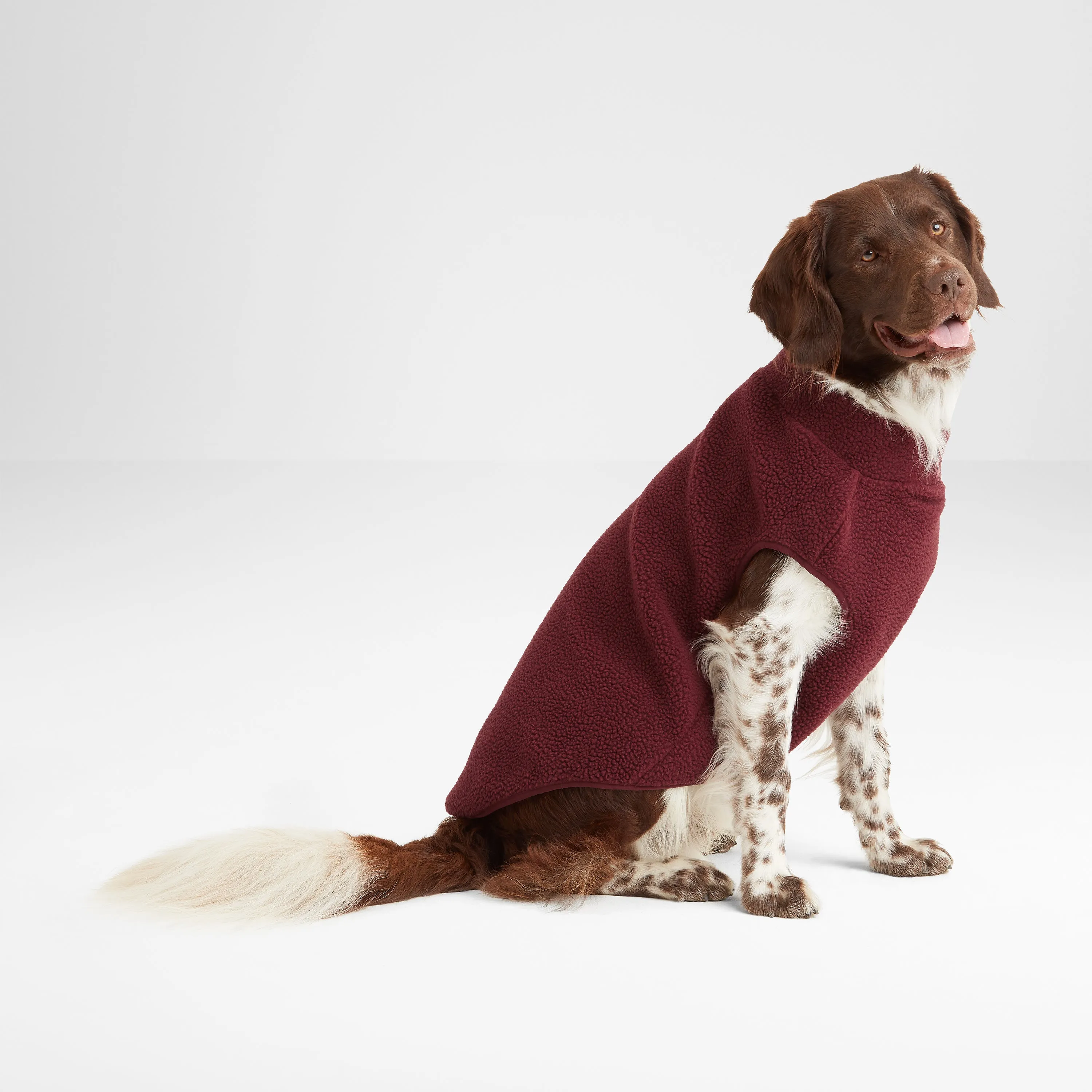 Rover Sherpa Dog Coat L - Maroon