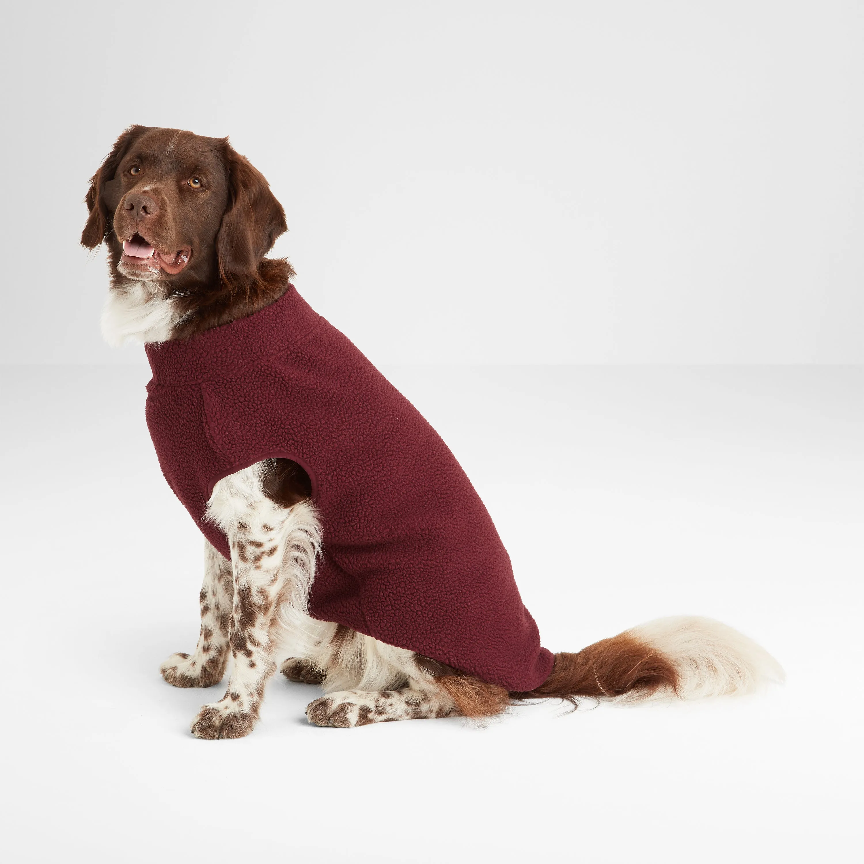 Rover Sherpa Dog Coat L - Maroon