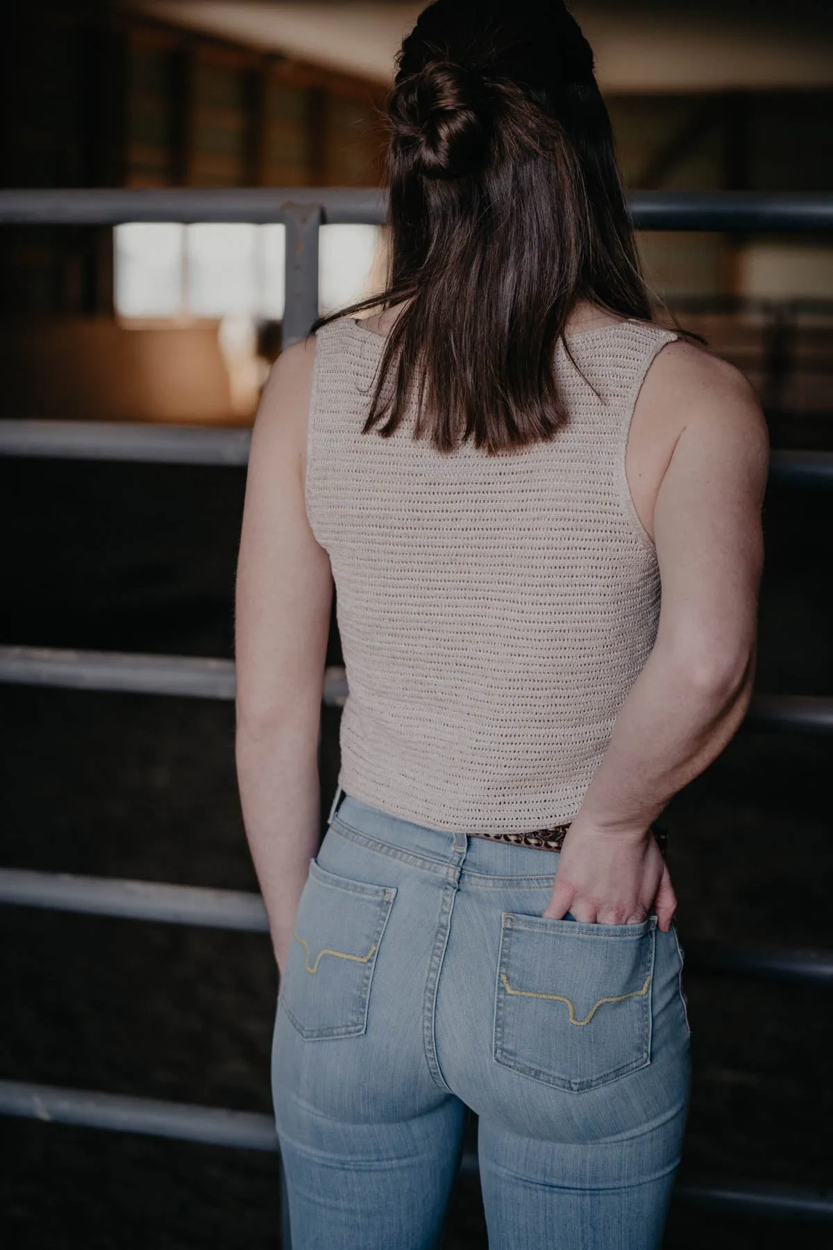 'Santorini' Oatmeal Sweater Tank (XS-XL)