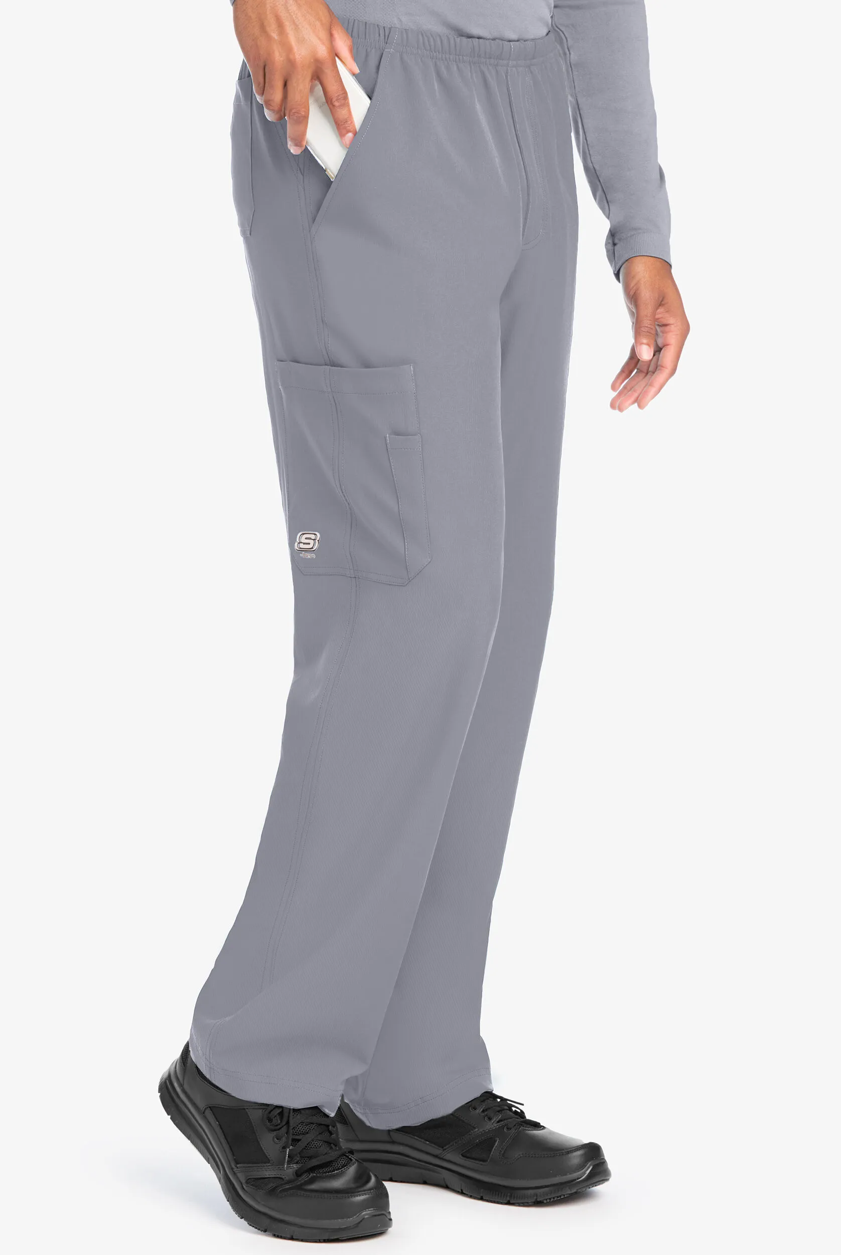 Skechers by Barco Structure Men's 4-Pocket STRETCH Cargo Scrub Pants - Short