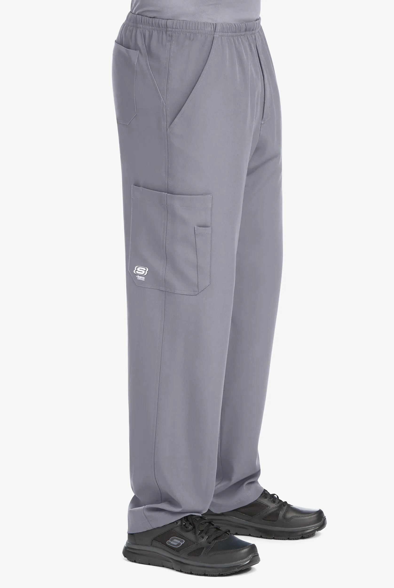 Skechers by Barco Structure Men's 4-Pocket STRETCH Cargo Scrub Pants - Short