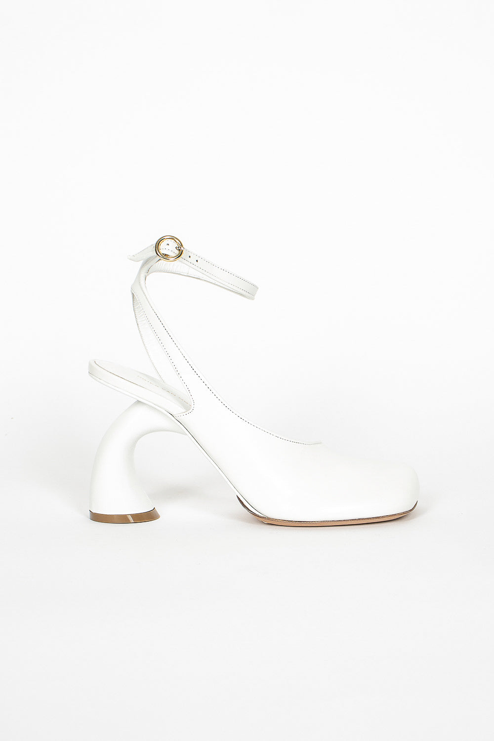 Square Toe Heel White