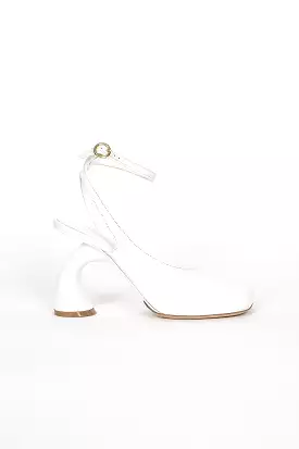 Square Toe Heel White