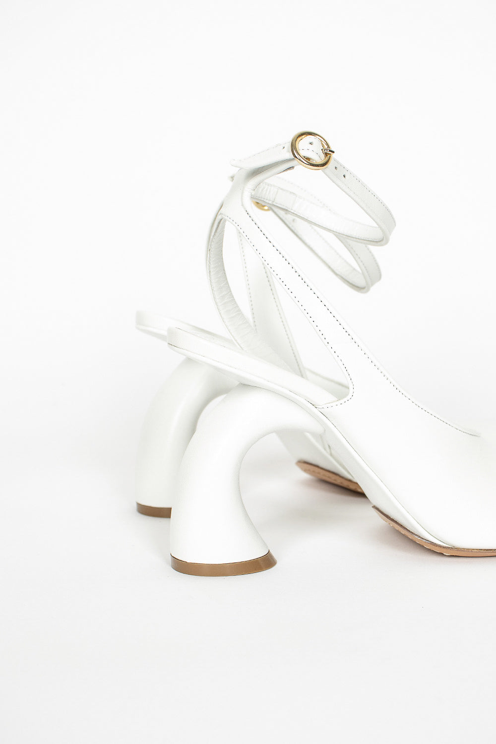 Square Toe Heel White