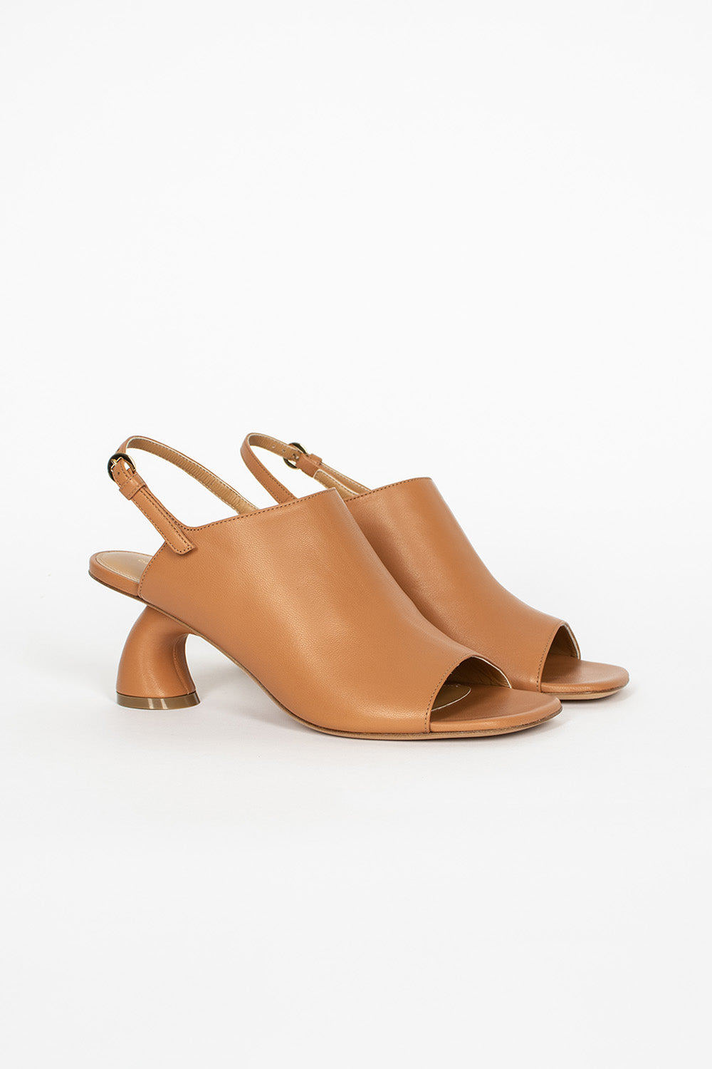 Square Toe Mule Beige