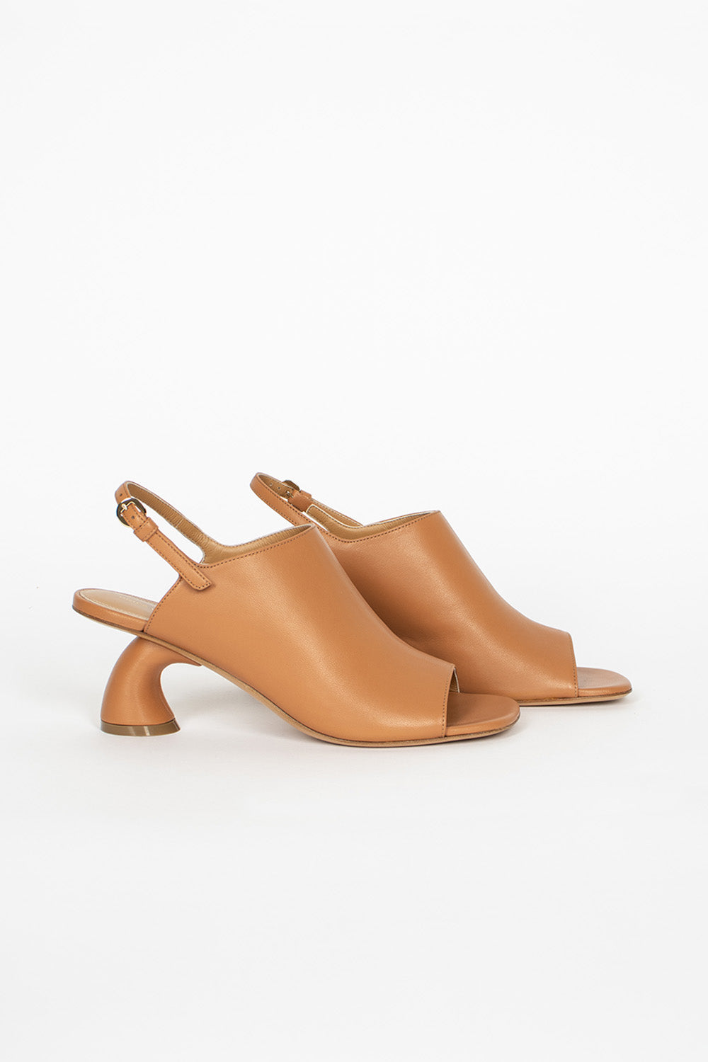 Square Toe Mule Beige