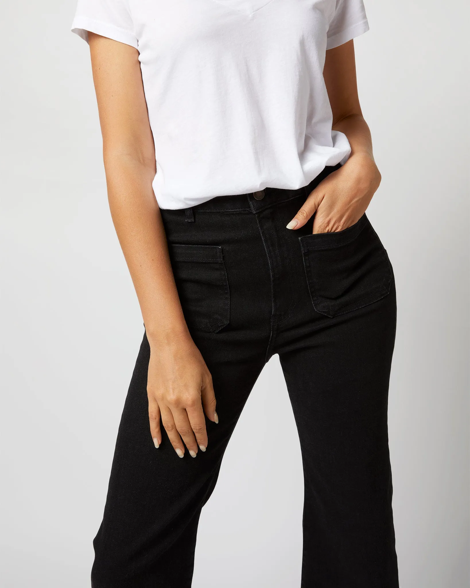 St Monica Cropped Jean in Black 2 Weeks