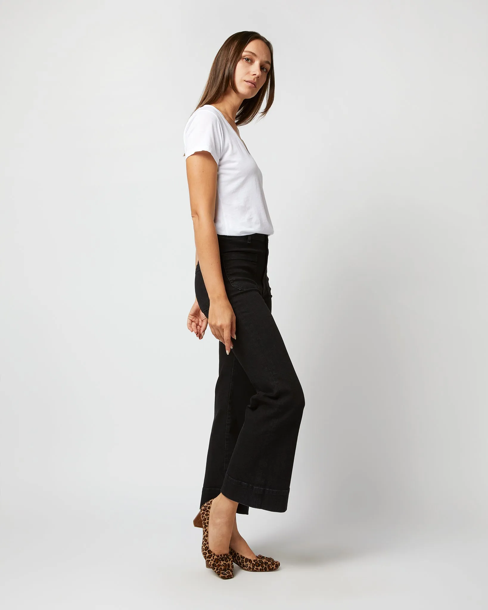 St Monica Cropped Jean in Black 2 Weeks