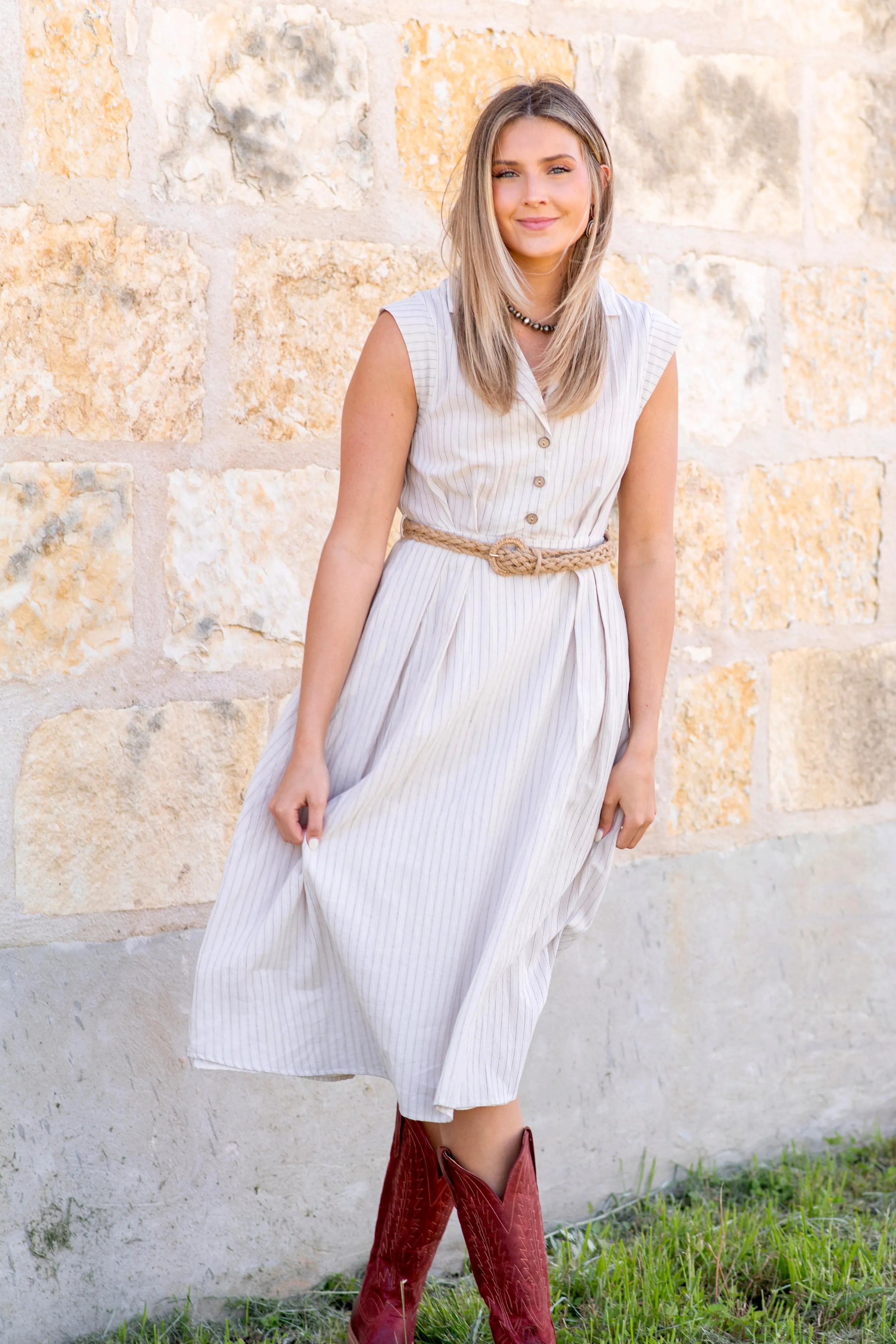 Striped Linen Dress